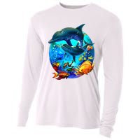 Dolphin Sea Life Save The Ocean Marine Biology Aquarium Cooling Performance Long Sleeve Crew