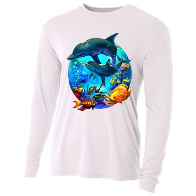 Dolphin Sea Life Save The Ocean Marine Biology Aquarium Cooling Performance Long Sleeve Crew