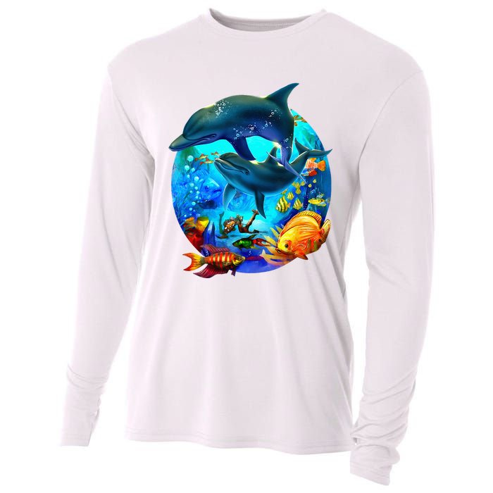 Dolphin Sea Life Save The Ocean Marine Biology Aquarium Cooling Performance Long Sleeve Crew