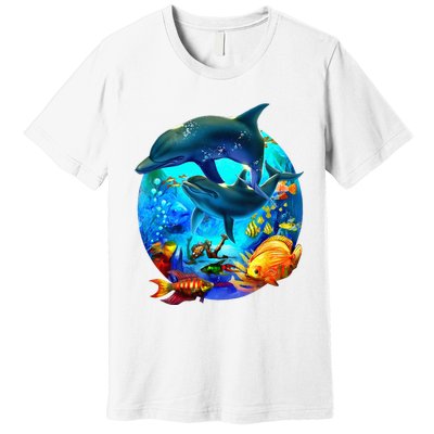 Dolphin Sea Life Save The Ocean Marine Biology Aquarium Premium T-Shirt