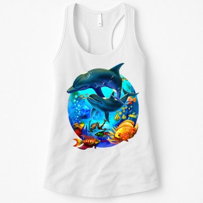 Dolphin Sea Life Save The Ocean Marine Biology Aquarium Womens Tank Top