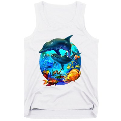 Dolphin Sea Life Save The Ocean Marine Biology Aquarium Tank Top