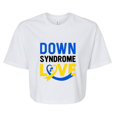 Down Syndrome Love, Down Syndrome Awareness Gift Bella+Canvas Jersey Crop Tee