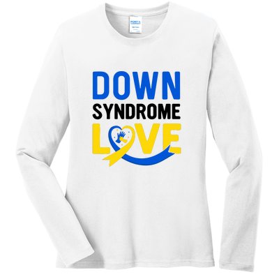 Down Syndrome Love, Down Syndrome Awareness Gift Ladies Long Sleeve Shirt