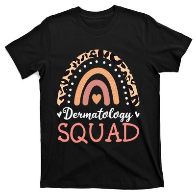 Dermatology Squad Leopard Rainbow Dermatologist Skin Doctor T-Shirt