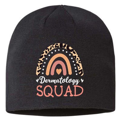 Dermatology Squad Leopard Rainbow Dermatologist Skin Doctor Sustainable Beanie