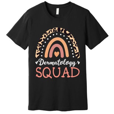 Dermatology Squad Leopard Rainbow Dermatologist Skin Doctor Premium T-Shirt