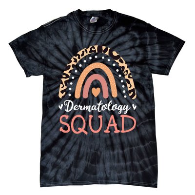 Dermatology Squad Leopard Rainbow Dermatologist Skin Doctor Tie-Dye T-Shirt