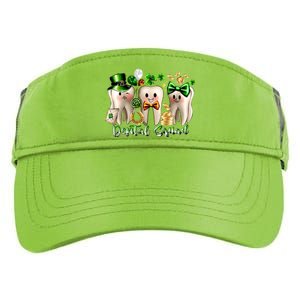 Dental Squad Luckiest Dentist Patrick's Day Shamrock Dentist Gift Adult Drive Performance Visor