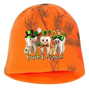 Dental Squad Luckiest Dentist Patrick's Day Shamrock Dentist Gift Kati - Camo Knit Beanie