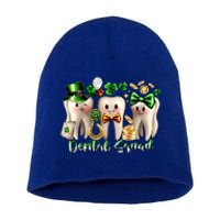 Dental Squad Luckiest Dentist Patrick's Day Shamrock Dentist Gift Short Acrylic Beanie