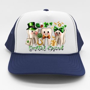 Dental Squad Luckiest Dentist Patrick's Day Shamrock Dentist Gift Trucker Hat