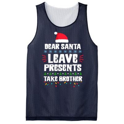 Dear Santa Leave Presents Take Brother Christmas Mesh Reversible Basketball Jersey Tank