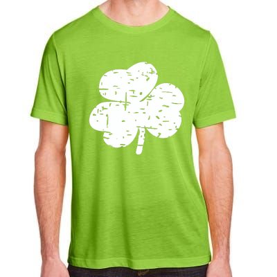 Distressed Shamrock Lucky Clover Vintage St Patrick's Day Adult ChromaSoft Performance T-Shirt