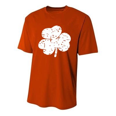 Distressed Shamrock Lucky Clover Vintage St Patrick's Day Youth Performance Sprint T-Shirt