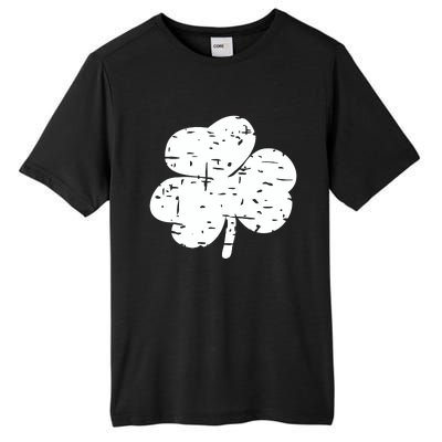 Distressed Shamrock Lucky Clover Vintage St Patrick's Day Tall Fusion ChromaSoft Performance T-Shirt