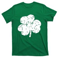 Distressed Shamrock Lucky Clover Vintage St Patrick's Day T-Shirt