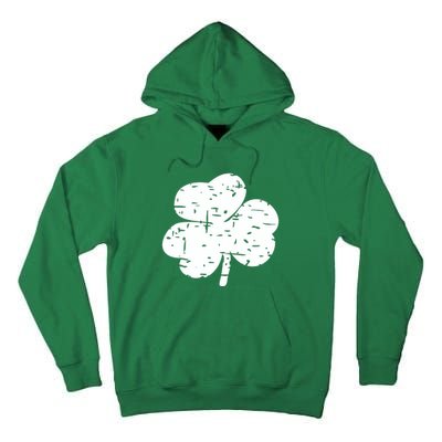 Distressed Shamrock Lucky Clover Vintage St Patrick's Day Tall Hoodie