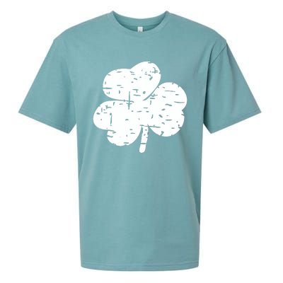 Distressed Shamrock Lucky Clover Vintage St Patrick's Day Sueded Cloud Jersey T-Shirt