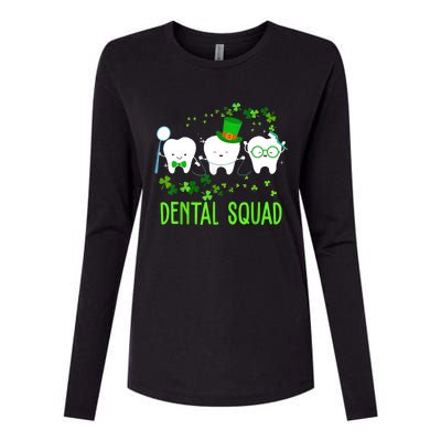 Dental Squad Lucky Shamrock Dental Hygienist St Patrick Day Gift Womens Cotton Relaxed Long Sleeve T-Shirt