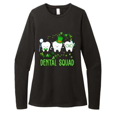 Dental Squad Lucky Shamrock Dental Hygienist St Patrick Day Gift Womens CVC Long Sleeve Shirt