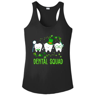 Dental Squad Lucky Shamrock Dental Hygienist St Patrick Day Gift Ladies PosiCharge Competitor Racerback Tank