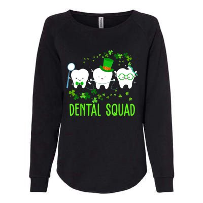 Dental Squad Lucky Shamrock Dental Hygienist St Patrick Day Gift Womens California Wash Sweatshirt