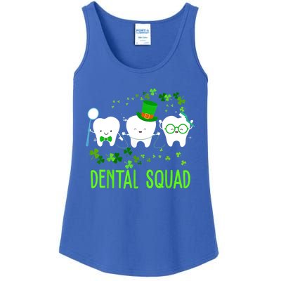 Dental Squad Lucky Shamrock Dental Hygienist St Patrick Day Gift Ladies Essential Tank