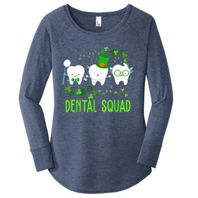 Dental Squad Lucky Shamrock Dental Hygienist St Patrick Day Gift Women's Perfect Tri Tunic Long Sleeve Shirt