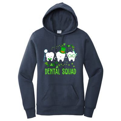 Dental Squad Lucky Shamrock Dental Hygienist St Patrick Day Gift Women's Pullover Hoodie