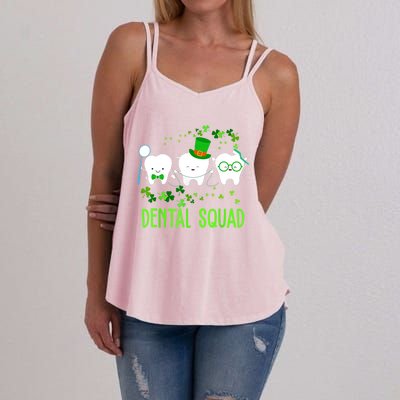 Dental Squad Lucky Shamrock Dental Hygienist St Patrick Day Gift Women's Strappy Tank