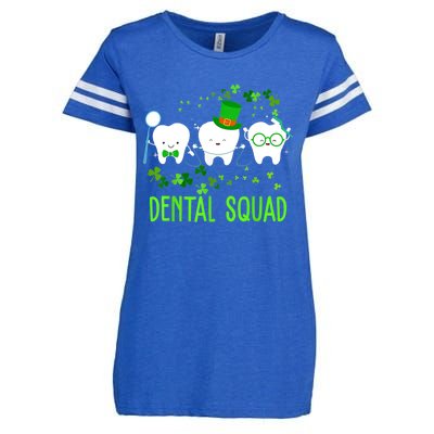 Dental Squad Lucky Shamrock Dental Hygienist St Patrick Day Gift Enza Ladies Jersey Football T-Shirt