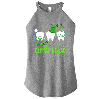 Dental Squad Lucky Shamrock Dental Hygienist St Patrick Day Gift Women's Perfect Tri Rocker Tank