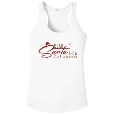 Dear Santa Let Me Explain Santa Funny Christmas Ladies PosiCharge Competitor Racerback Tank