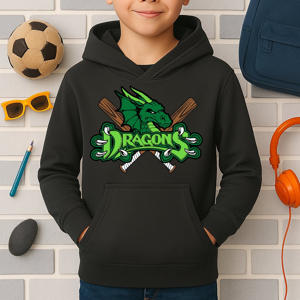 Dragons Sports Logo Kids Hoodie