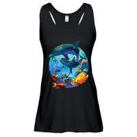 Dolphin Sea Life Save The Ocean Marine Biology Aquarium Ladies Essential Flowy Tank