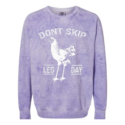 Dont Skip Leg Day Colorblast Crewneck Sweatshirt