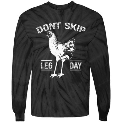 Dont Skip Leg Day Tie-Dye Long Sleeve Shirt