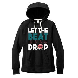 Dj S Let The Beat Drop Gift Women's Fleece Hoodie