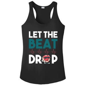 Dj S Let The Beat Drop Gift Ladies PosiCharge Competitor Racerback Tank