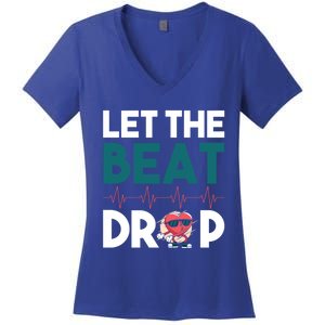 Dj S Let The Beat Drop Gift Women's V-Neck T-Shirt