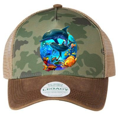 Dolphin Sea Life Save The Ocean Marine Biology Aquarium Gift Legacy Tie Dye Trucker Hat