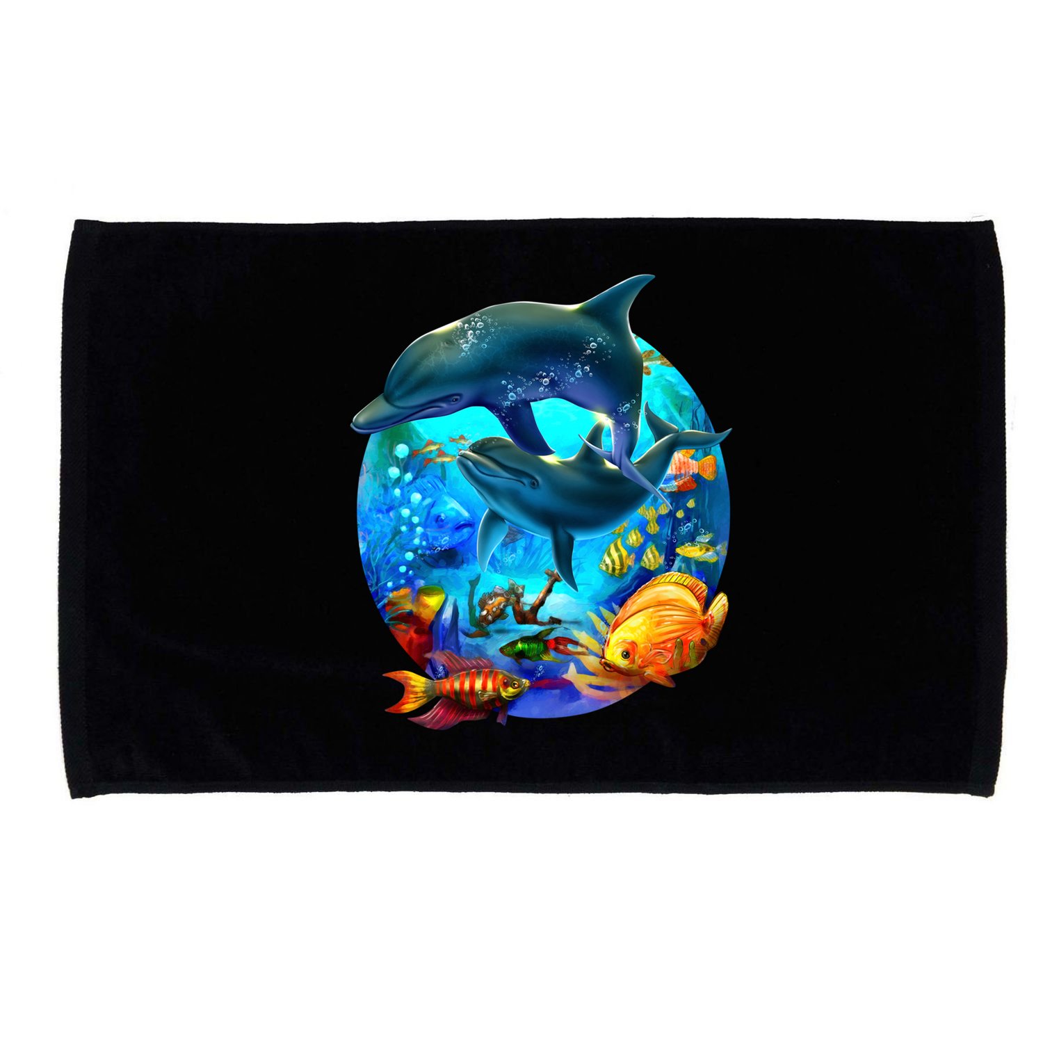 Dolphin Sea Life Save The Ocean Marine Biology Aquarium Gift Microfiber Hand Towel