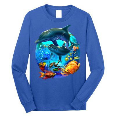 Dolphin Sea Life Save The Ocean Marine Biology Aquarium Gift Long Sleeve Shirt