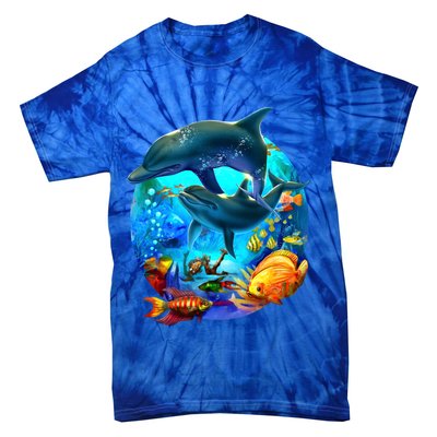 Dolphin Sea Life Save The Ocean Marine Biology Aquarium Gift Tie-Dye T-Shirt