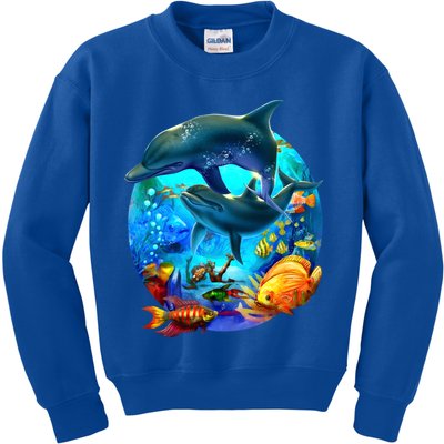 Dolphin Sea Life Save The Ocean Marine Biology Aquarium Gift Kids Sweatshirt