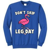 Don't Skip Leg Day Pink Flamingo Workout Gym Fitness Funny Cool Gift Sweatshirt