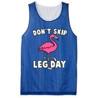 Don't Skip Leg Day Pink Flamingo Workout Gym Fitness Funny Cool Gift Mesh Reversible Basketball Jersey Tank