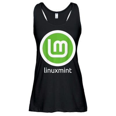 (Double Sided) Linux Mint Comfortable Familiar Computing Ladies Essential Flowy Tank