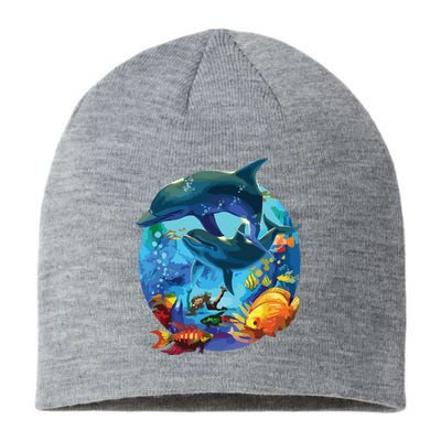 Dolphin Sea Life Save The Ocean Marine Biology Aquarium Sustainable Beanie